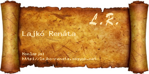 Lajkó Renáta névjegykártya