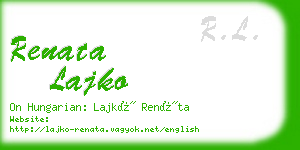 renata lajko business card